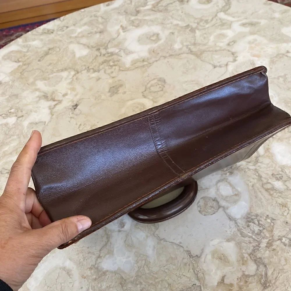 Vintage Renwick Cowhide Unique Mini Briefcase Bg - Picture 10 of 10